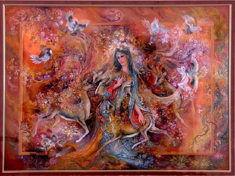 تابلوی «حمایت» استاد فرشچیان مرمت شد