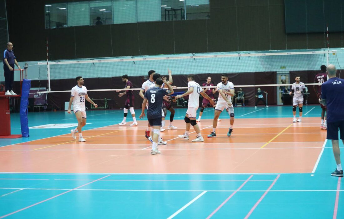 پیروزی تیم ملی والیبال ایران مقابل قطر در دیدار تدارکاتی