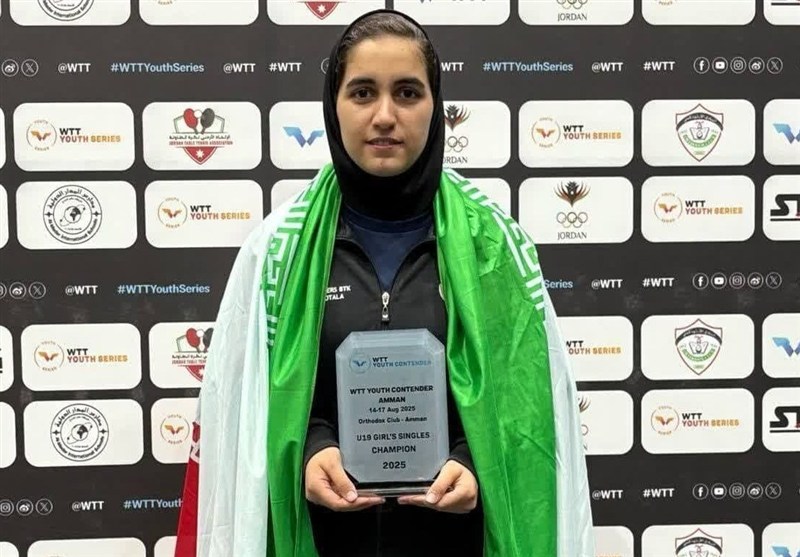 درخشش بینظیر پینگ پنگ باز 17 ساله همدانی در مسابقات بینالمللی اردن