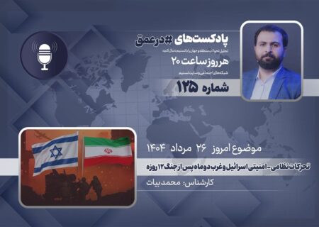 پادکست | تحرکات نظامی-امنیتی اسرائیل و غرب در دو ماه پس از جنگ ۱۲ روزه: تحلیل روندها و چشم‌انداز آینده