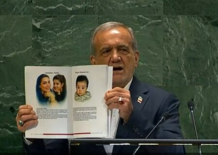 پزشکیان تصاویر شهدای جنگ 12 روزه را در سازمان ملل به‌دست گرفت