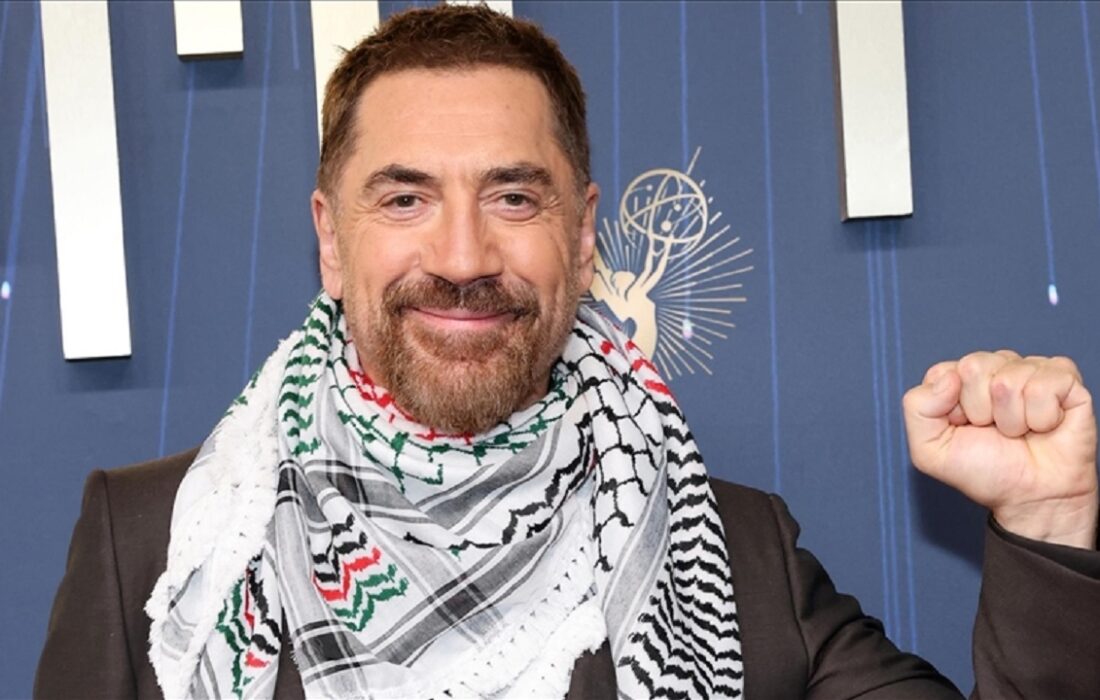 حمایت «خاویر باردم» از فلسطین در مراسم اهدای جوایز امی
