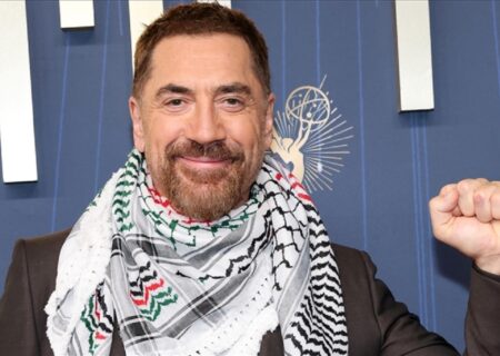 حمایت «خاویر باردم» از فلسطین در مراسم اهدای جوایز امی