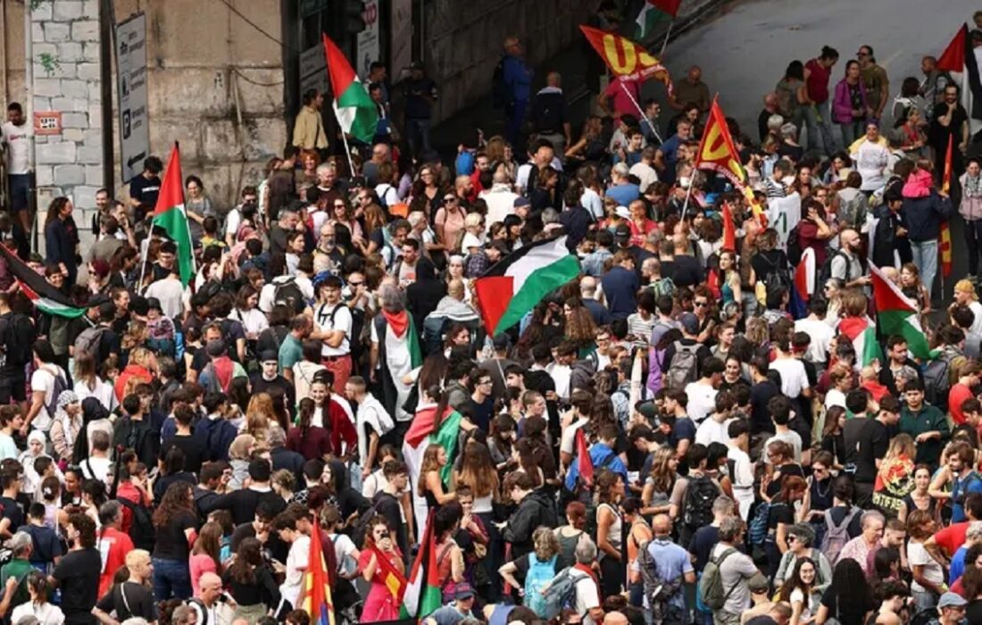 دسترسی به بندر جنوا ایتالیا در اعتراض به جنگ اسرائیل علیه غزه مسدود شد