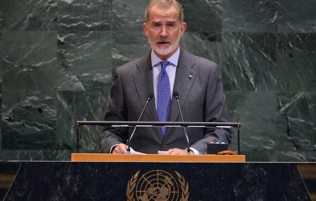 پادشاه اسپانیا در سازمان ملل: قتل عام غزه باید فوراً متوقف شود