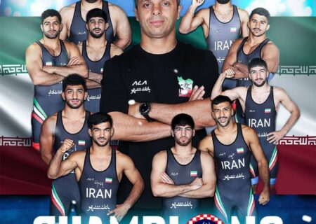 عکس: پوستر اتحادیه جهانی برای قهرمانی تیم کشتی فرنگی ایران