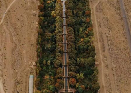 عکس: شروع پاییز در باغ شازده ماهان از نمایی زیبا