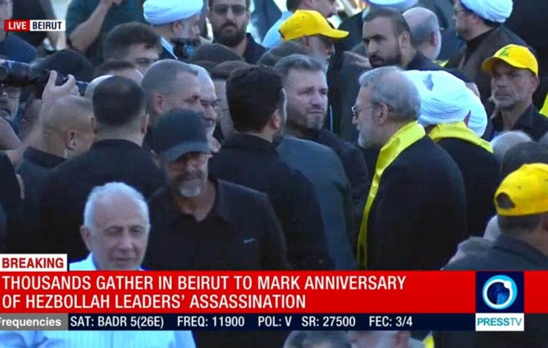 لاریجانی در سالگرد شهادت نصرالله شرکت کرد