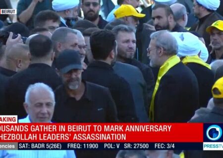 لاریجانی در سالگرد شهادت نصرالله شرکت کرد