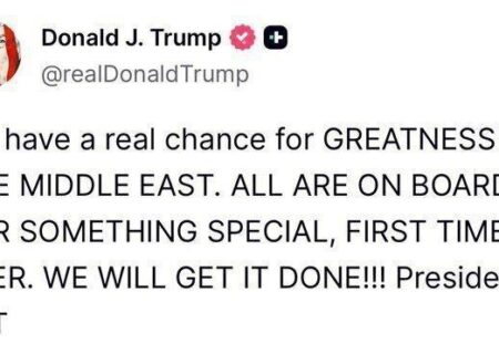 ترامپ از فرصت تاریخی برای عظمت خاورمیانه سخن گفت