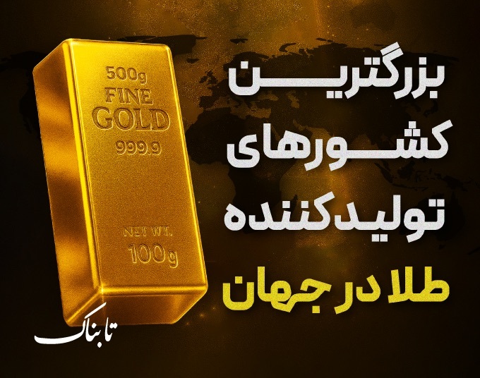 اینفوتابناک: نگاهی به بزرگترین تولیدکنندگان طلای جهان