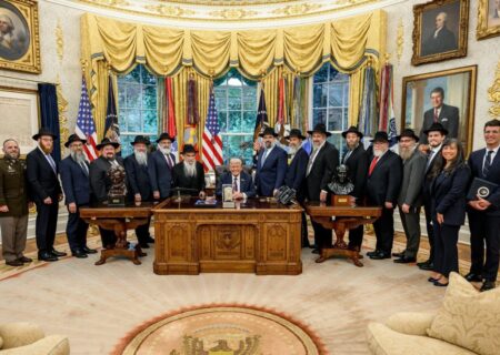 دیدار ترامپ با رهبران صهیونیستی در کاخ سفید