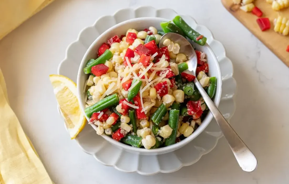 طرز تهیه سالاد لوبیا سبز و ذرت