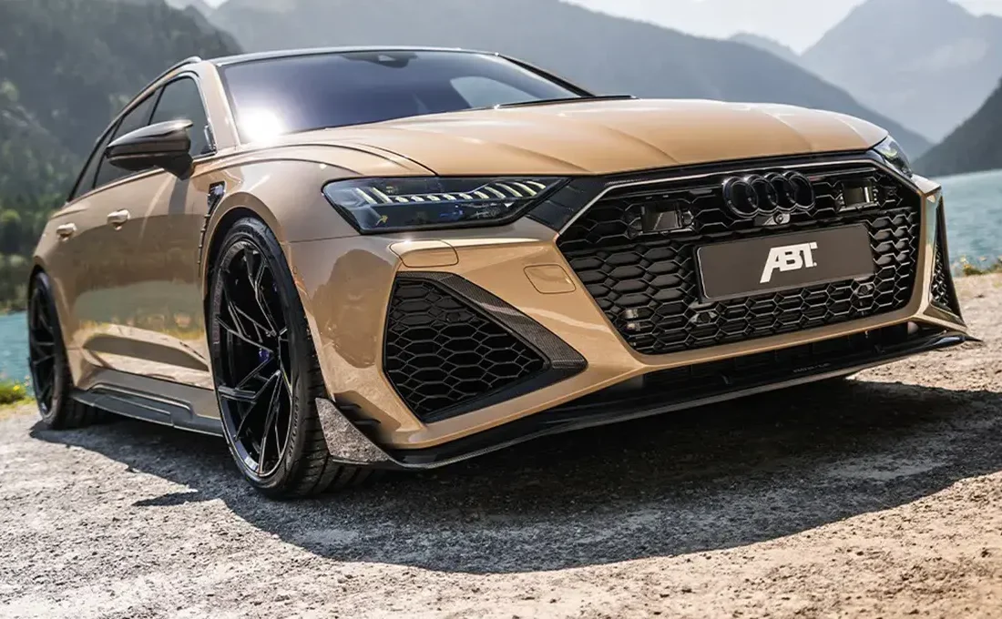رونمایی از آئودی RS6 با ۱۰۰۰ اسب بخار؛ طلای درخشان «ABT» در جاده (عکس)