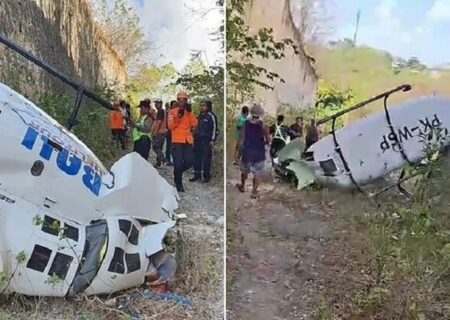 سقوط بالگرد حامل ۴ سرنشین در اندونزی