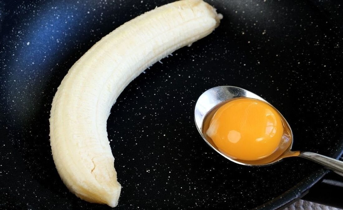 با یک عدد موز و تخم مرغ این پنکیک خوشمزه چینی را درست کنید! (فیلم)