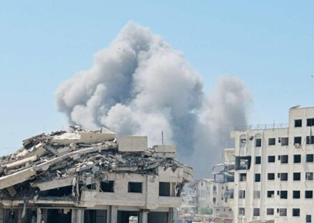 برج مسکونی الکوثر توسط صهیونیست‌ها منهدم شد (فیلم)