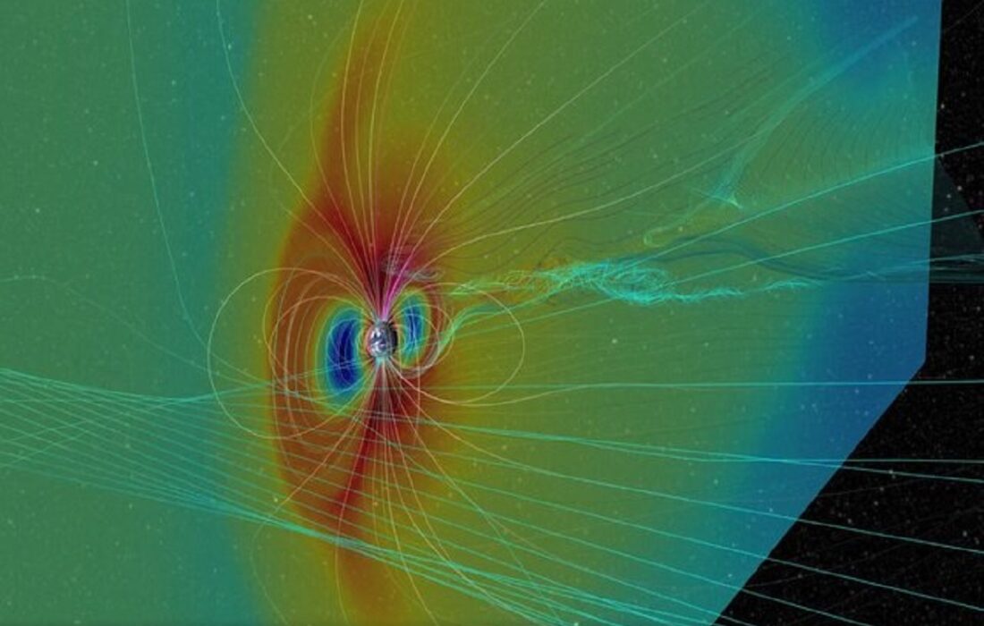 عکس روز ناسا از زمین در طول یک طوفان خورشیدی قوی