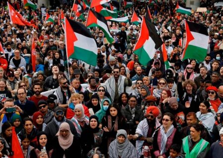 برپایی بزرگترین تظاهرات مردمی در حمایت از فلسطین در نیوزلند (فیلم)