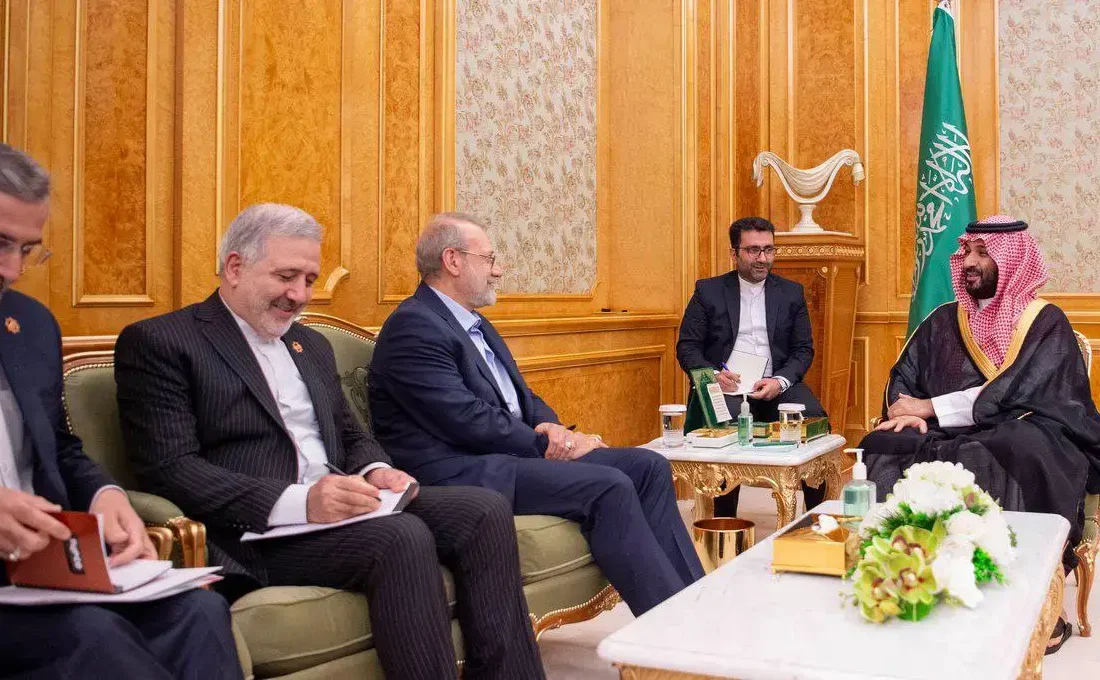 دیدار لاریجانی با ولیعهد عربستان؛ رایزنی تهران و ریاض درباره همکاریهای منطقهای
