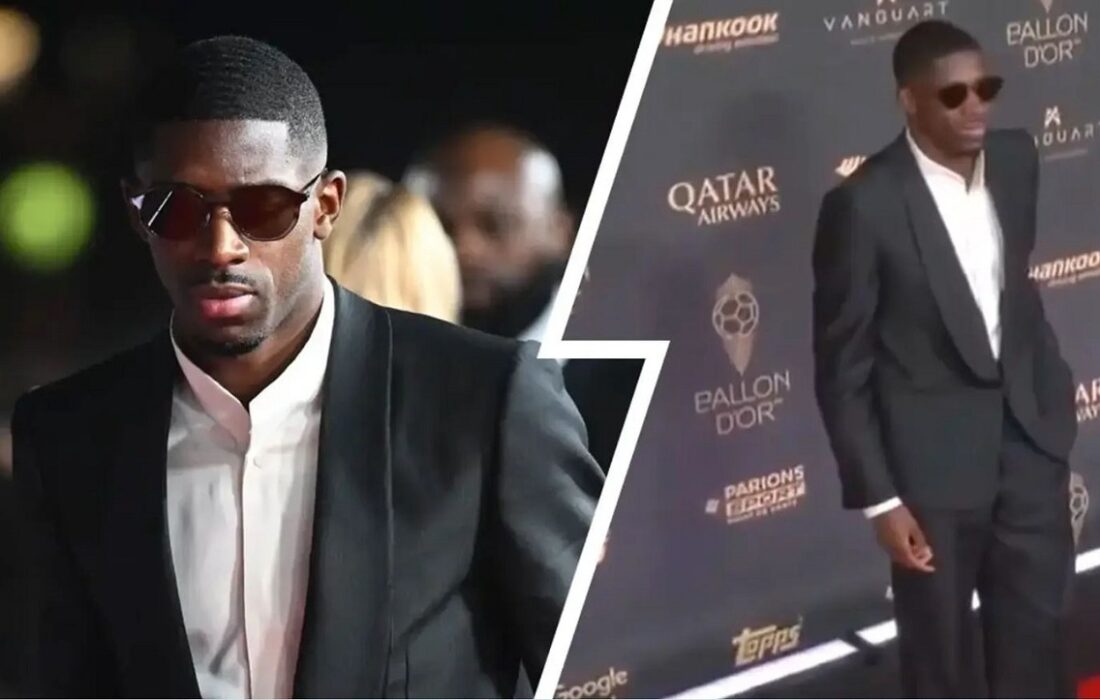 عثمان دمبله با شانس توپ طلای ۲۰۲۵ روی فرش قرمز آمد (فیلم)