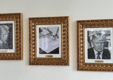 اقدام عجیب ترامپ: جایگزینی عکس بایدن با خودکار اتوپن در کاخ سفید (فیلم)