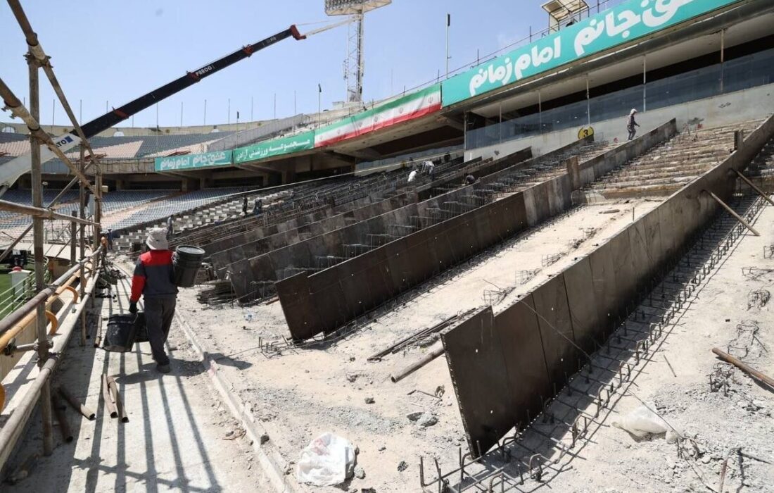 تصاویری از آخرین وضعیت بازسازی ورزشگاه آزادی (عکس)