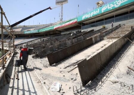 تصاویری از آخرین وضعیت بازسازی ورزشگاه آزادی (عکس)