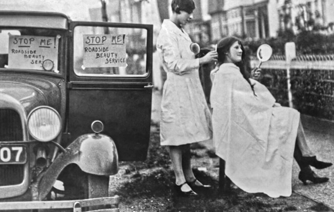 تصویری از یک سالن زیبایی زنانه در حاشیه خیابانهای لندن