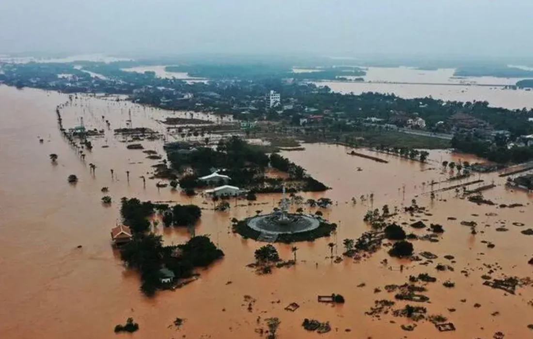 تصاویر هوایی از حجم بالای خسارات سیل ویرانگر در ویتنام