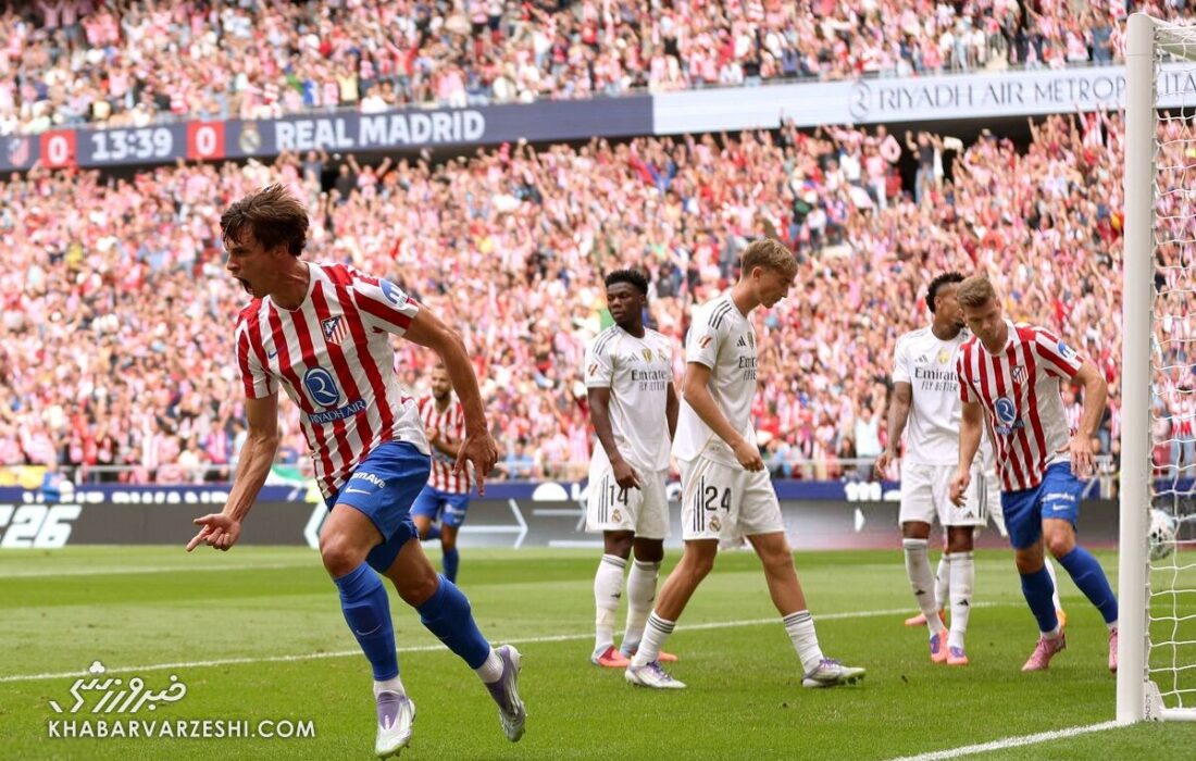 گل اول اتلتیکو به رئال در دربی مادرید توسط شاگردان سیمئونه به ثمر رسید + فیلم