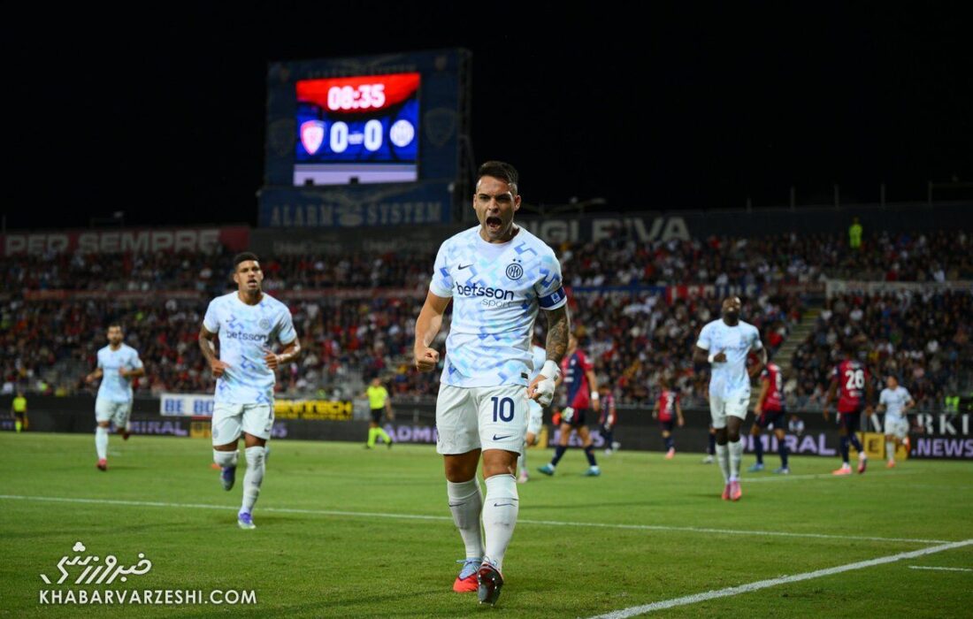 پیروزی اینتر مقابل کالیاری؛ افعی‌ها در قامت مدعی جدید سری‌آ