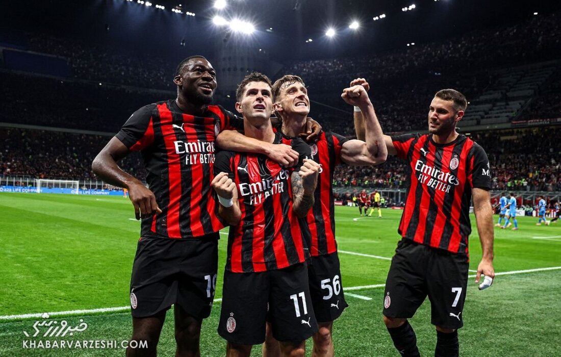 میلان در یک بازی تماشایی ناپولی را ۲-۱ شکست داد + خلاصه بازی