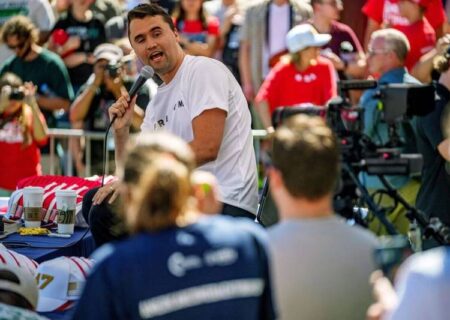 حضور ترامپ و ونس در مراسم یادبود چارلی کرک