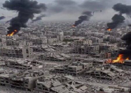 انفجارهای مهیب در غزه با استفاده از چندین تُن مواد منفجره+ فیلم