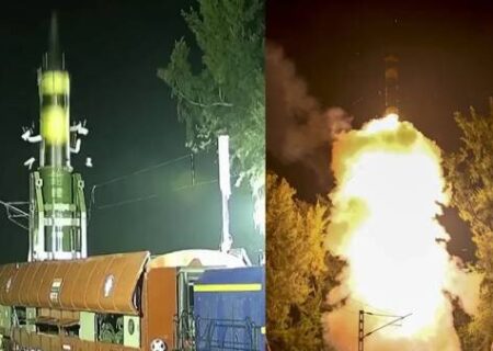 اولین آزمایش‌ موشکی هند از روی ریل قطار+فیلم