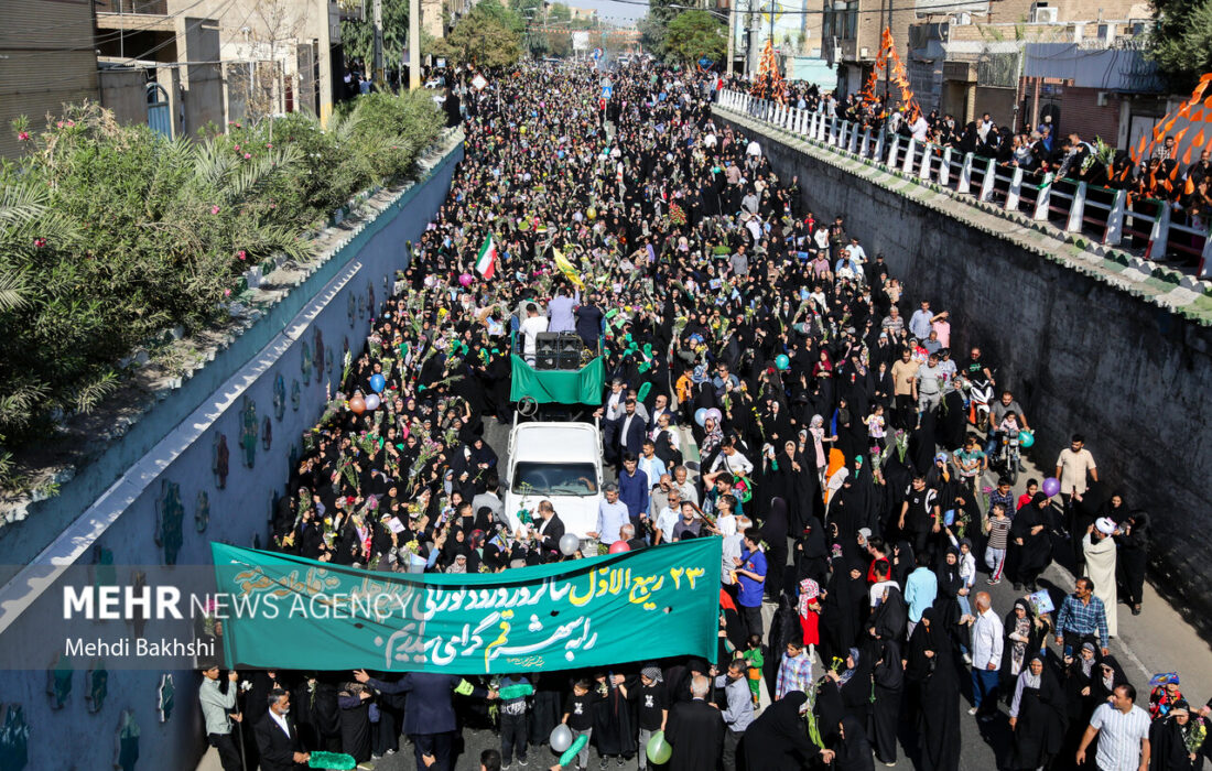 آذینبندی و آمادهسازی مسیر کاروان نمادین ورود حضرت معصومه (س)