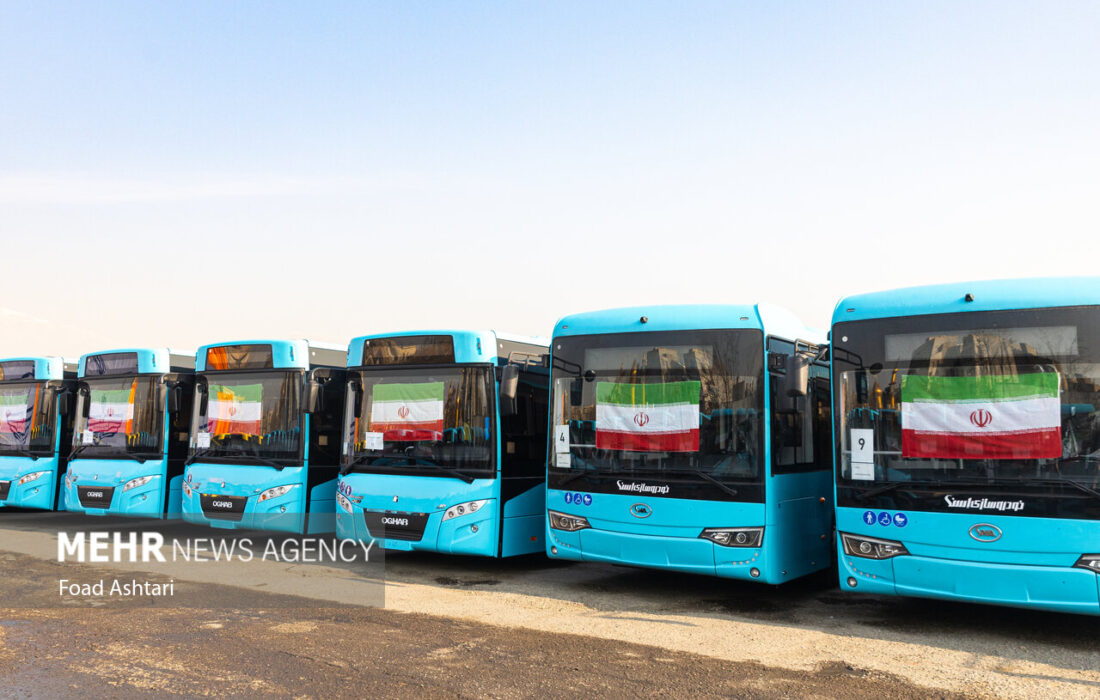 رونمایی از ۲۰۱ دستگاه اتوبوس جدید برقی و افتتاح ۲ ایستگاه شارژ خودرو