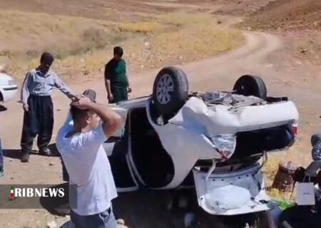 واژگونی یک دستگاه  خودرو با یک مصدوم در نورآباد