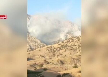 تلاش برای مهار آتش در جنگل‌های لیله شیمبار اندیکا