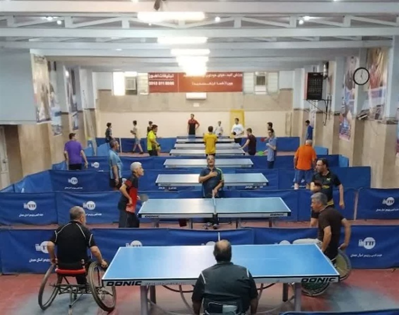 برگزاری مسابقات پاراتنیس روی میز ورزشکاران هیئت ورزش‌های جانبازان و توانیابان همدان