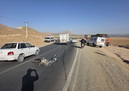 ️امدادرسانی به یک مصدوم برخورد موتور سیکلت به سواری پژو