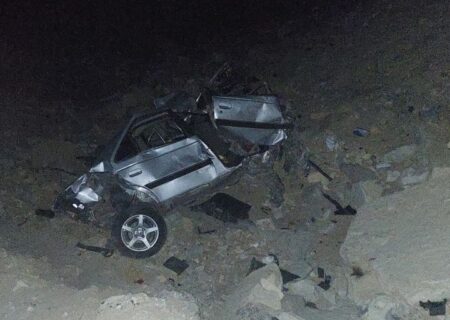 سقوط مرگبار خودرو در مسیر تونل کبیرکوه