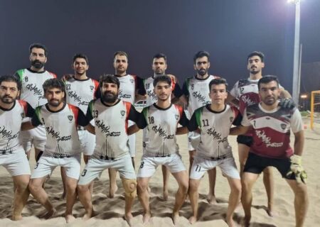 غلبه تیم فوتبال ساحلی شاهین خشک بیجار بر شهرداری چلیچه