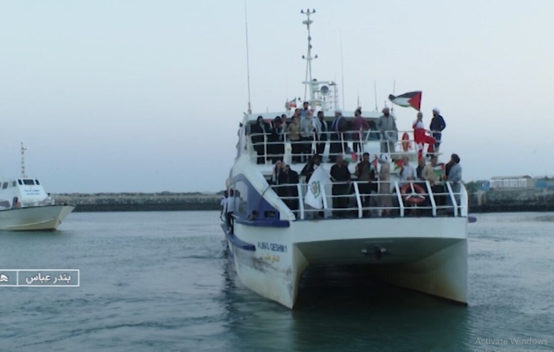 کاروان صمود با بدرقه باشکوه بندرعباسی‌ها عازم چابهار شد