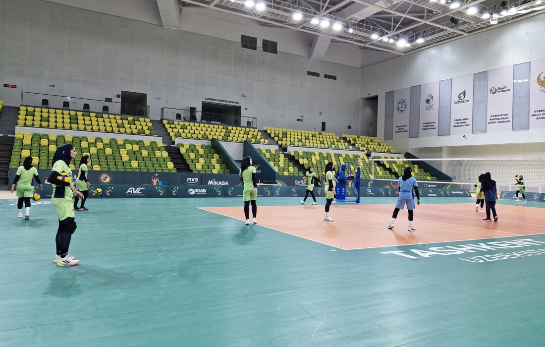 تمرینات تیم والیبال زنان ایران در آستانه مسابقات کاوا