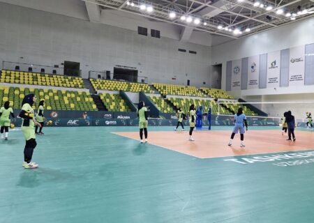 تمرینات تیم والیبال زنان ایران در آستانه مسابقات کاوا