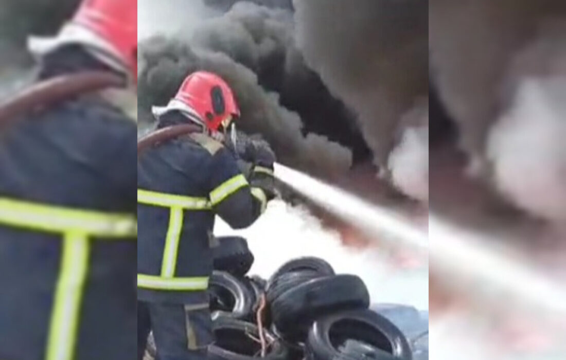 آتش فاز یک بازار خشکبار مصلی مشهد خاموش شد