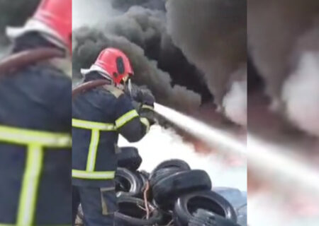 آتش فاز یک بازار خشکبار مصلی مشهد خاموش شد