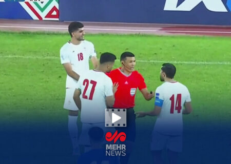 لحظه اخراج آریا یوسفی در فینال کافا ۲۰۲۵ مقابل ازبکستان